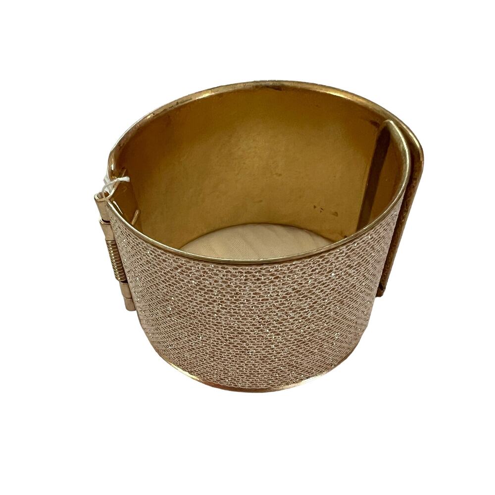 Gold cuff bracelet with sparkle